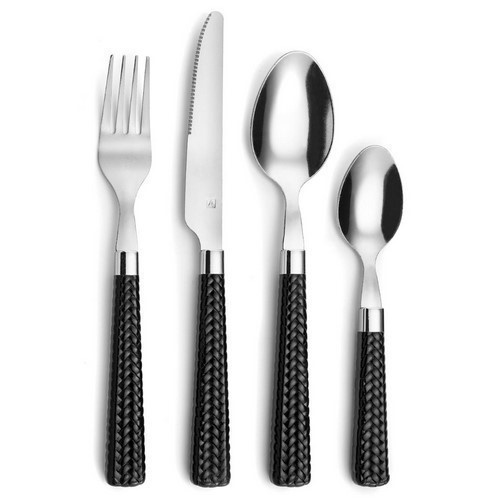 CUBERTERIA AMEFA PAILLE NEGRO 24 PIEZAS